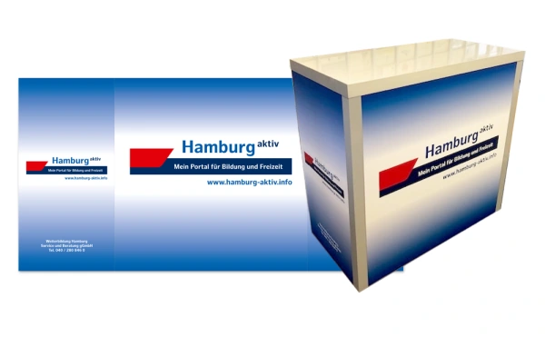 Hamburg aktiv-Grafiker Hamburg-Messezubehör-Werbematerial