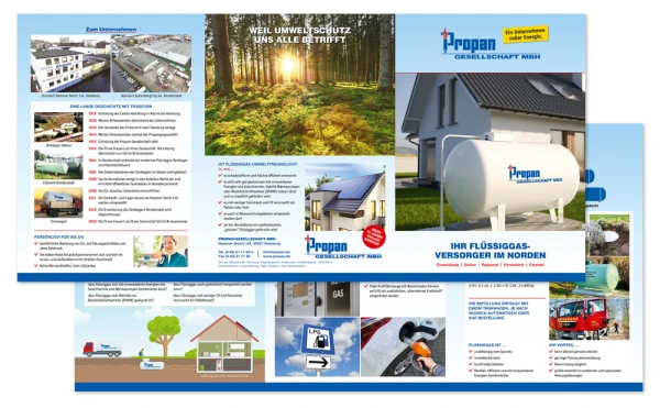 Propan-Flüssiggas-Grafiker-Hamburg-Faltblätter-Werbematerial