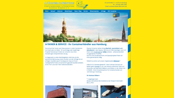 A-TAINER-&-SERVICE-1-Grafiker-Hamburg-Webseite