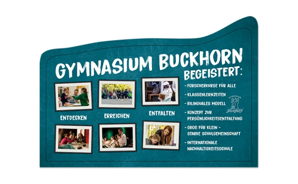 Gym Buckhorn-Grafiker Hamburg-Messezubehör-Werbematerial