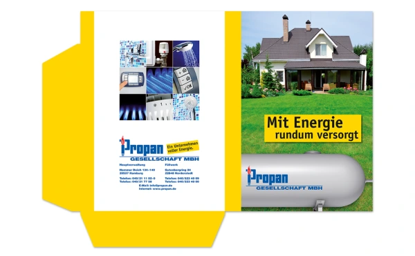 Propan-Grafiker-Hamburg-Mappen-Werbematerial